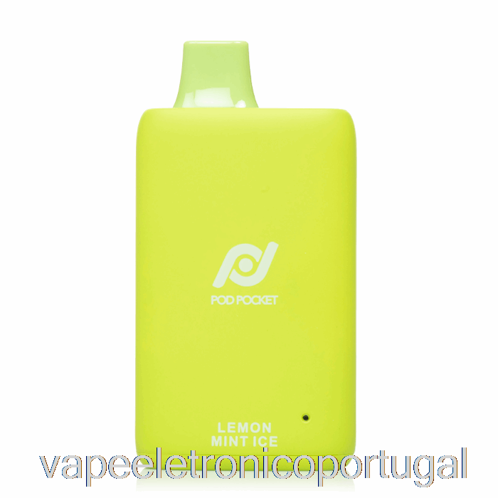 Vape Eletronico Pod Pocket 7500 Descartável Limão Menta Gelo
